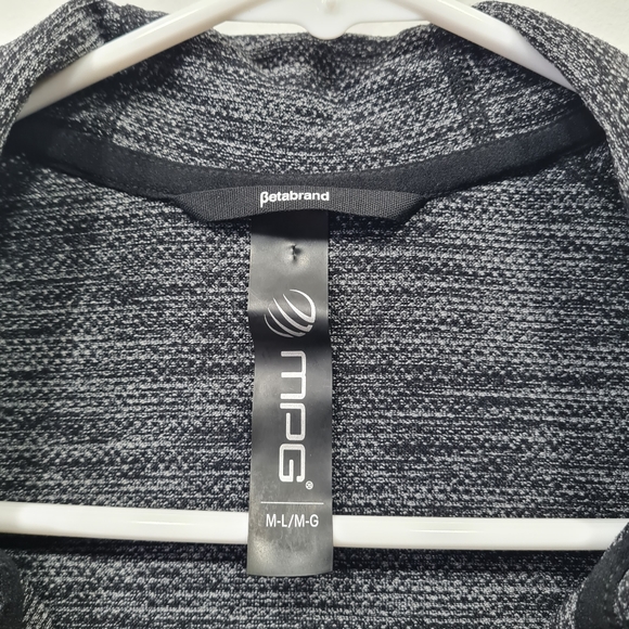 Betabrand x MPG Quarter Zip Hoodie Pullover Dark Grey/ Black Size M/L - Picture 3 of 16